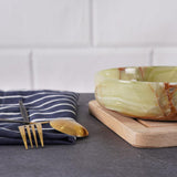 Marble Serving Bowl - Natural Stone Fruit Bowl in 8" for Kitchen, Dining Table, Entryway & Home Décor | Earthen Crafts