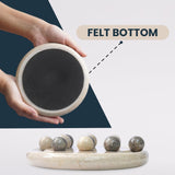 Marble Tic Tac Toe Board Game - 6" Natural Stone Board Game for Coffee Table, Home Décor & Gifts