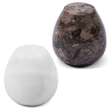 Two Marble Salt and Peeper Shakers