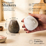 Two 2.3-inch salt and pepper shakers