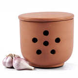 Earthen Crafts Terracotta Garlic Keeper with Lid 4.5