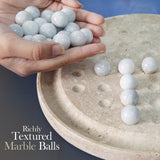 Marble Peg Solitaire Board Game – Single Player 10" Board Game for Adult