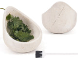 marble herb peeler with brush