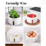 Marble strawberry bowl styled on kitchen countertop as fruit storage and tablescape décor
